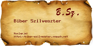 Biber Szilveszter névjegykártya
